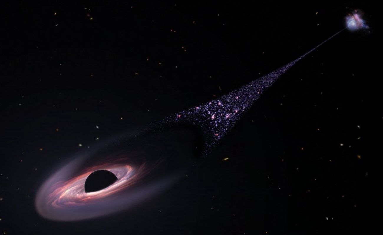 "Uciekająca" czarna dziura. Pokonałaby drogę do Ziemi w mniej niż kwadrans