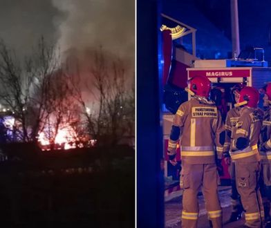 Nocny pożar w centrum Wrocławia. Wielki dym nad miastem