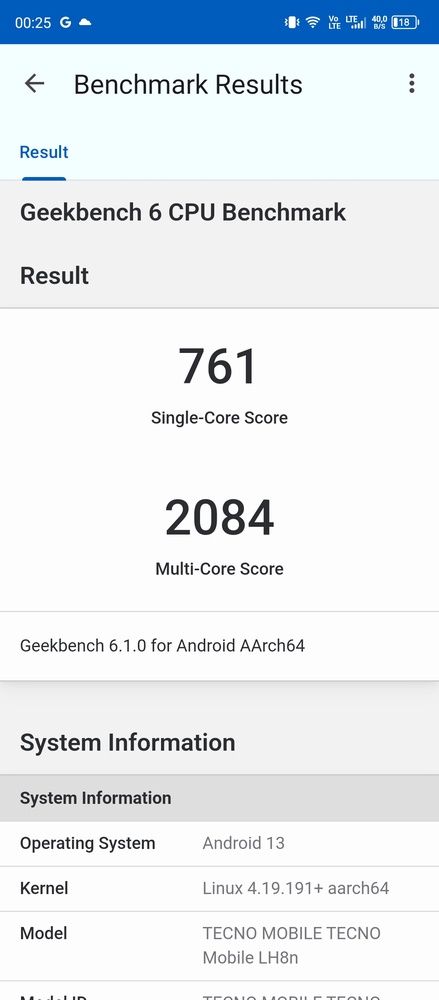 TECNO Pova 5 Pro 5G Geekbench 6