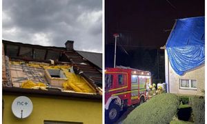 Ponad 180 interwencji w kilka godzin. Wiatr zerwał dachy