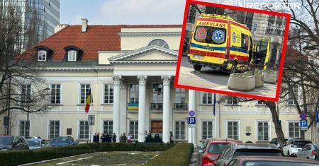 Kilkugodzinne negocjacje pod ambasadą. Kobieta zabarykadowała się w aucie