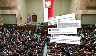 Skandowali w Sejmie "Donald Trump". Tak skomentowano ich zachowanie