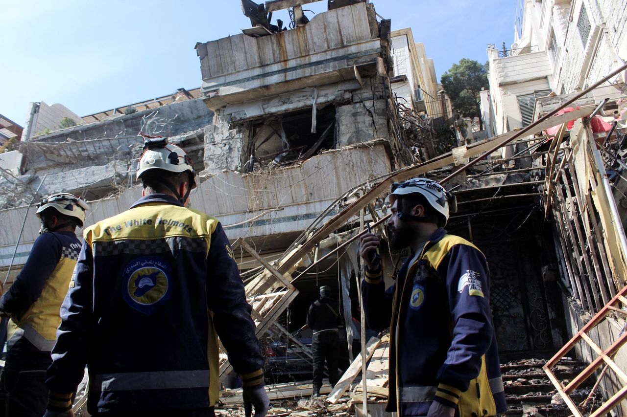 Israeli attack in Syria. They bombed a building in Damascus