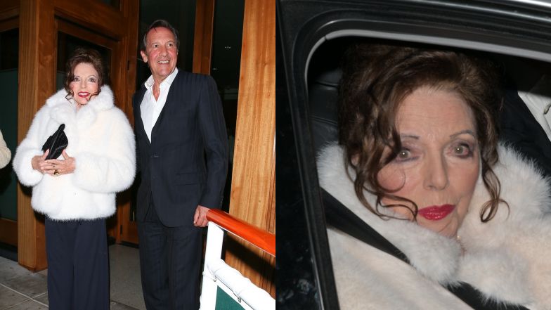 Joan Collins na kolacji z mężem