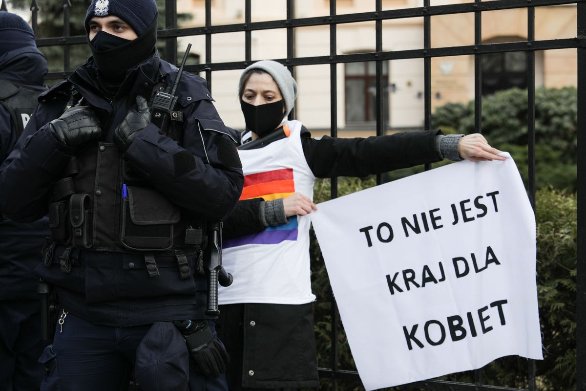 Protest aktywistów Strajku Kobiet przed TK