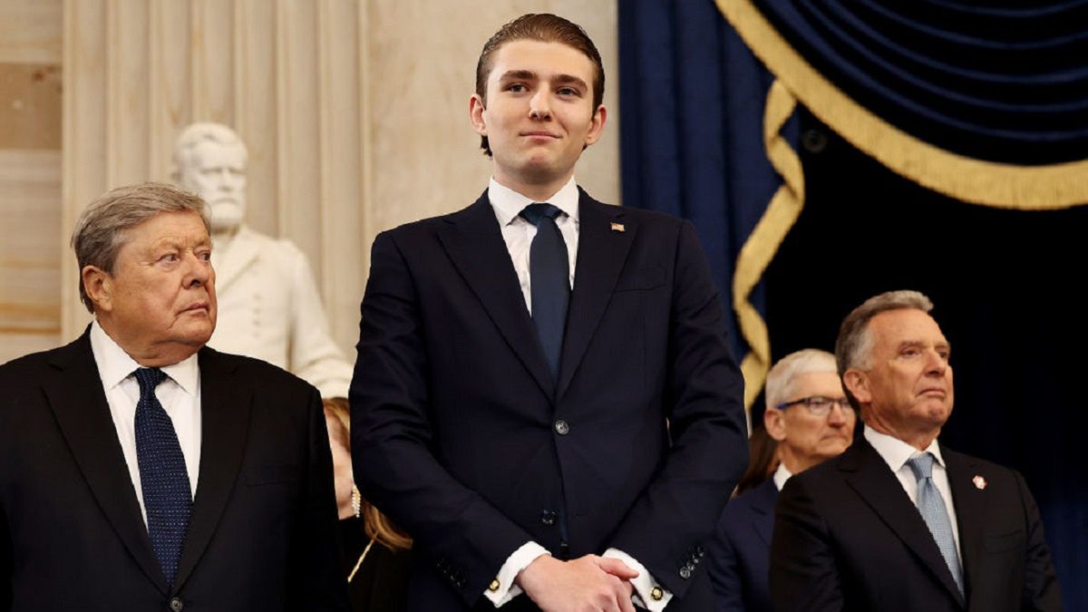 The Inauguration Of Donald J. Trump As The 47th President
WASHINGTON, DC - JANUARY 20: Barron Trump arrives to the inauguration of U.S. President-elect Donald Trump in the Rotunda of the U.S. Capitol on January 20, 2025 in Washington, DC. Donald Trump takes office for his second term as the 47th president of the United States. (Photo by Chip Somodevilla/Getty Images)
Chip Somodevilla