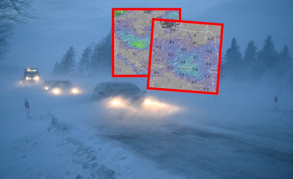 wiadomości,aktualności,WP Wiadomości Śnieżny front przetoczy się przez Polskę. Prognoza pogody godzina po godzinie