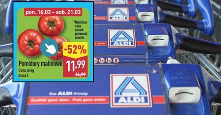 Pomidory malinowe o połowę taniej. 9 przedwielkanocnych rabatów w Aldi