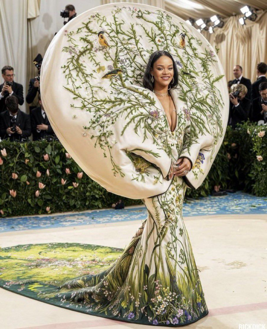 fake photo of Rihanna at the Met Gala