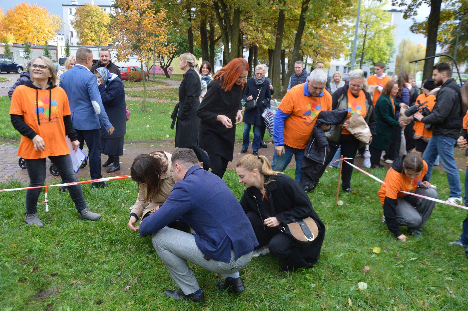 Uczestnicy akcji posadzili żonkile.