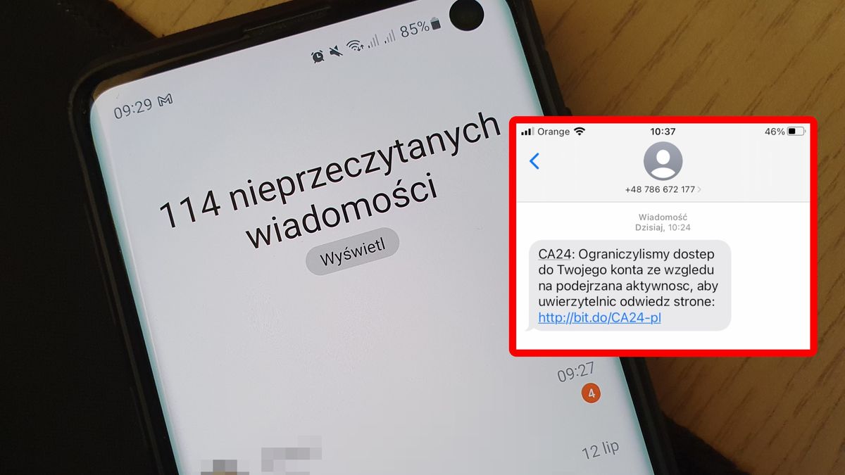 Fałszywy SMS
