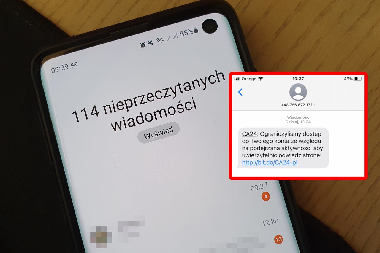 Fałszywy SMS