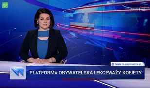 "Wiadomości" w kółko o tym samym. Nie zmienili nawet paska