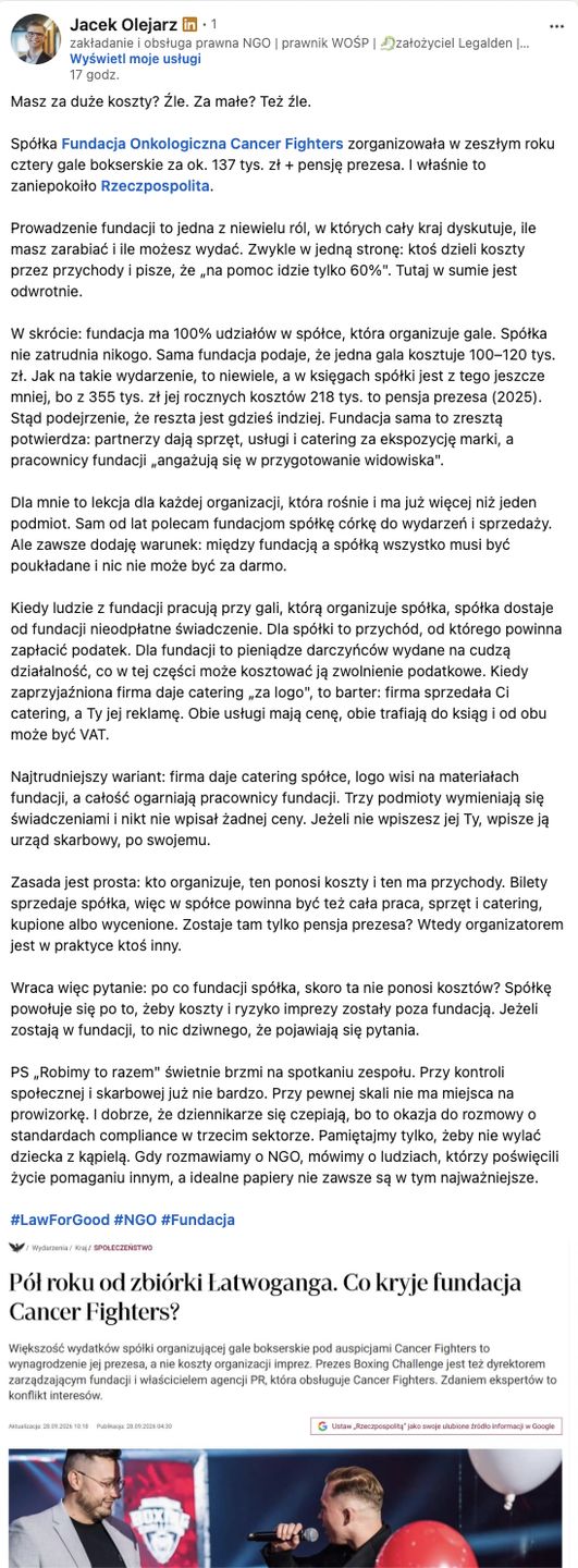 Jacek Olejarz. Legal Den