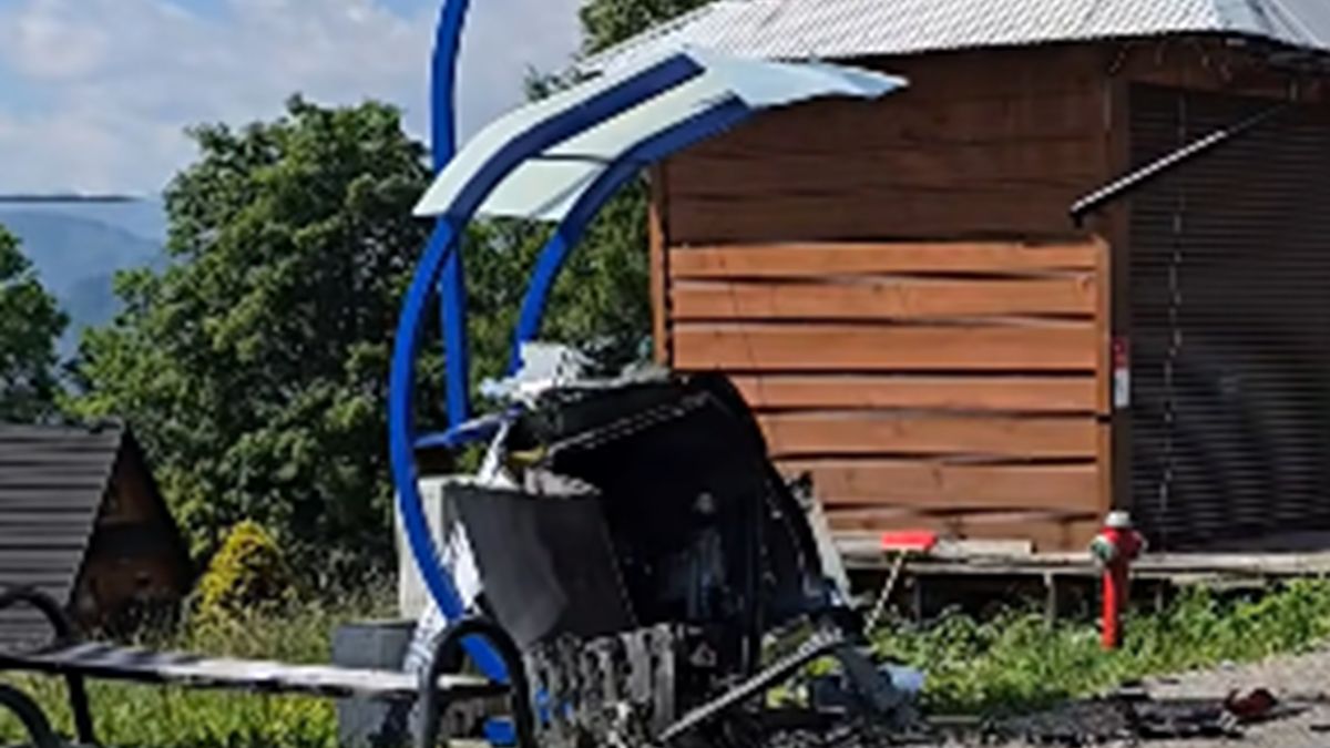 Wysadzony bankomat na Gubałówce.