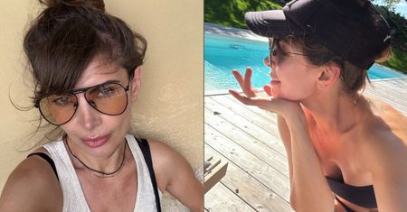 Odziana w bikini Agnieszka Dygant wygrzewa się w promieniach słońca