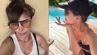 Odziana w bikini Agnieszka Dygant wygrzewa się w promieniach słońca