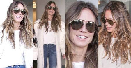 #TRENDY: Heidi Klum w białym płaszczu