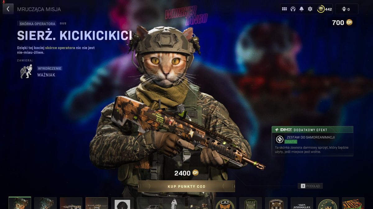 Sierżant KiciKiciKici melduje gotowość