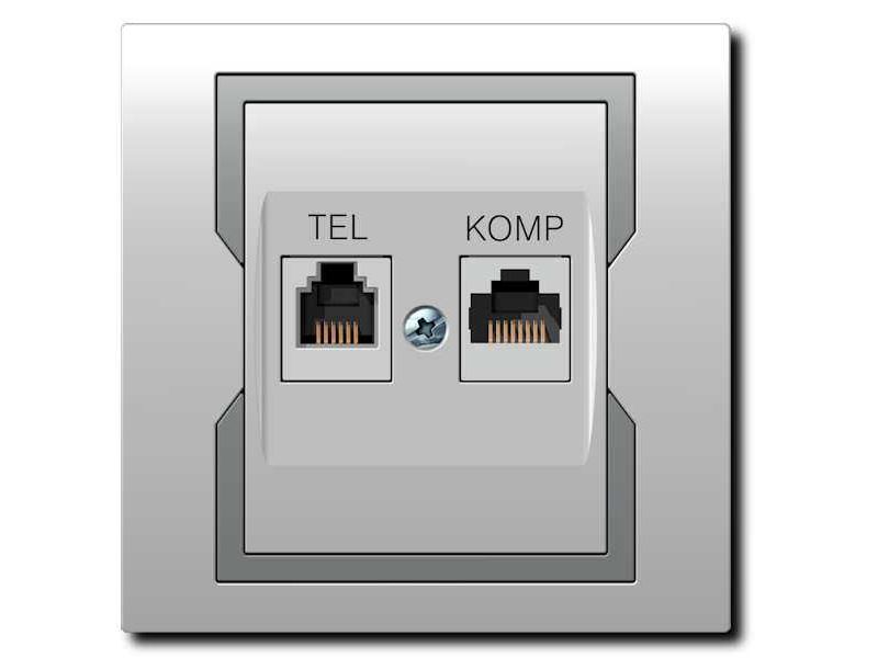 Gniazdko RJ-11 (po lewej) i RJ-45 (po prawej) (fot. kuis.pl)