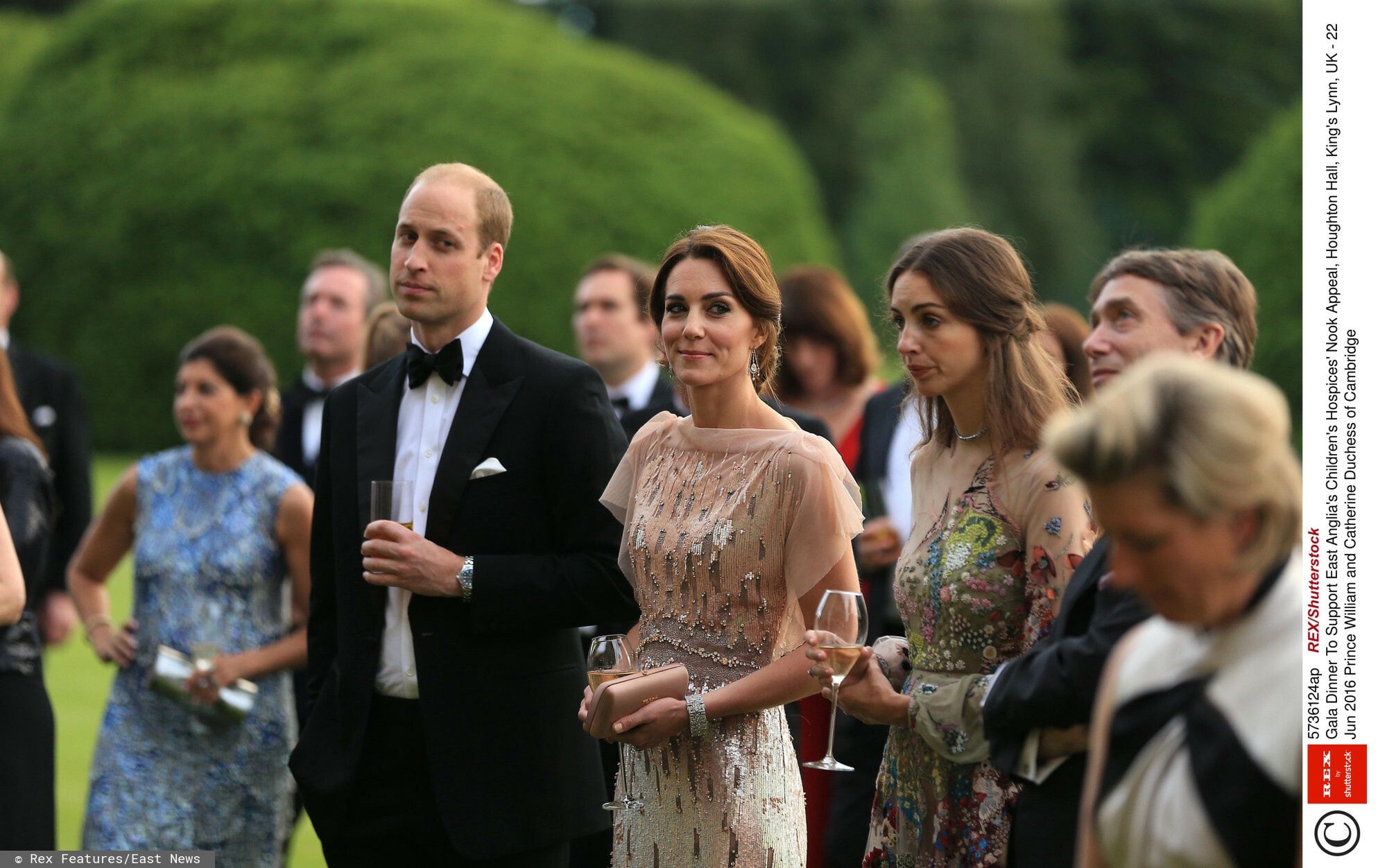 książę William, księżna Kate i Rose Hanbury