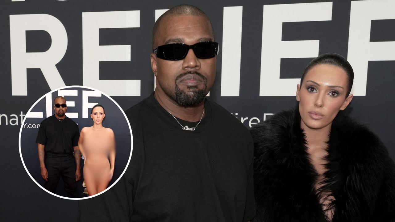 Zrzuciła futro i stanęła nagusieńka. Kanye West i jego żona wywołali skandal