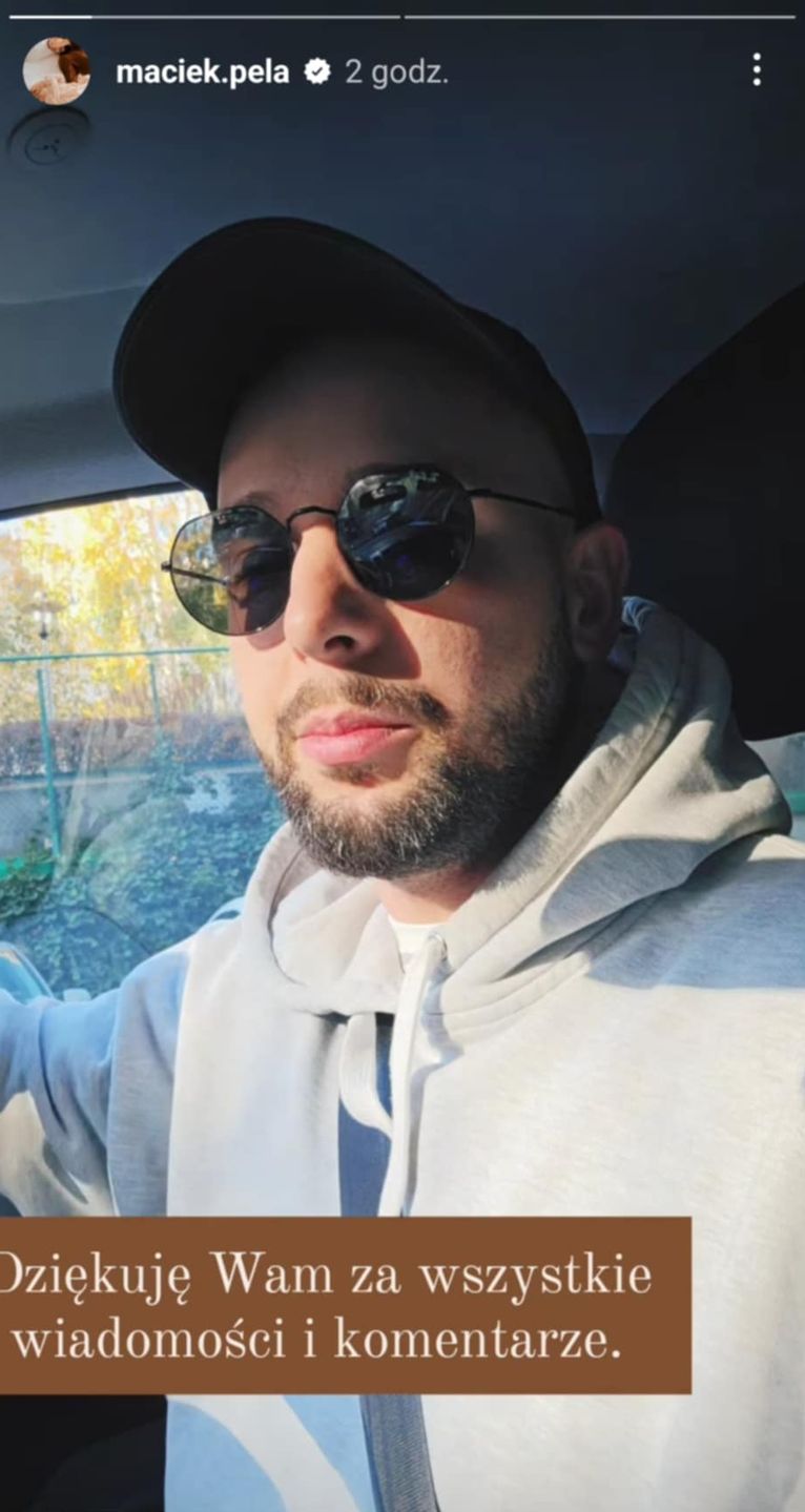 Maciej Pela dziękuje za wsparcie