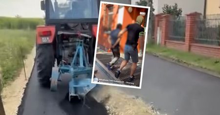 Zaorał asfalt. Burza pod nagraniem z rolnikiem. Ludzie go bronią