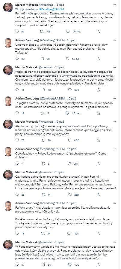 Przepychanka Matczaka i Zandberga