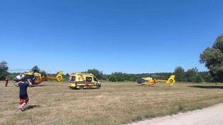Wybuch oparów substancji łatwopalnych. Dwie osoby poważnie ranne. W akcji dwa śmigłowce LPR