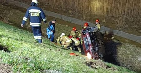 Groźny wypadek na węźle Brezelia [Foto]