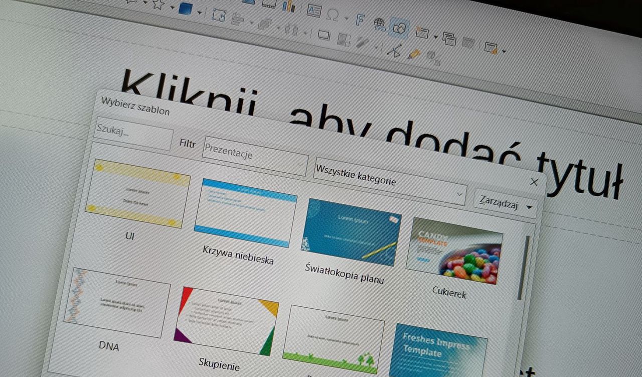 LibreOffice Impress zmieniamy szablon prezentacji