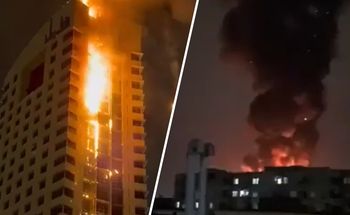 W nocy zapalił się wieżowiec w Kuwejcie. Słup ognia