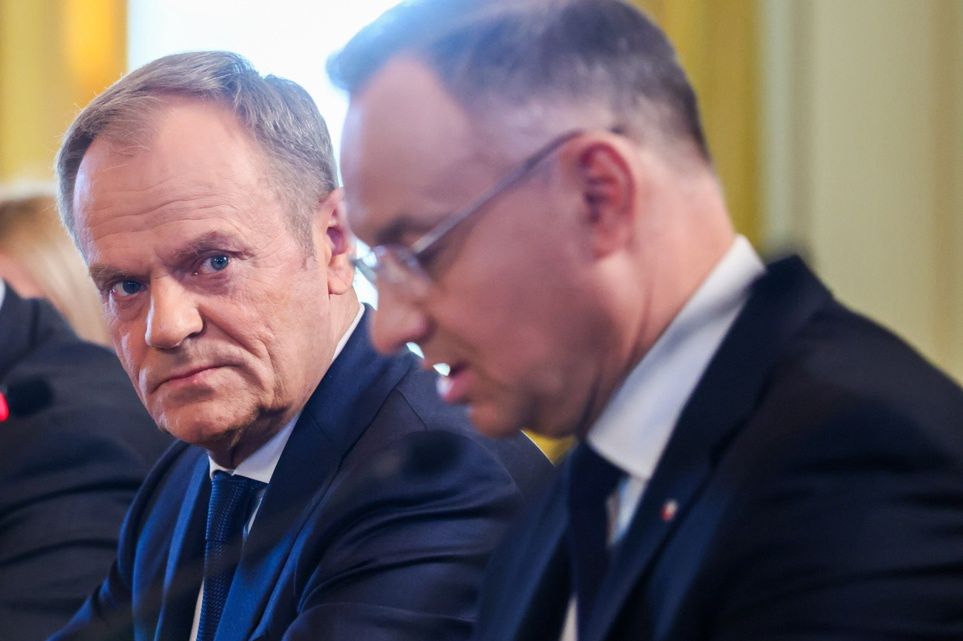 Premier Donald Tusk i prezydent Andrzej Duda w Waszyngtonie