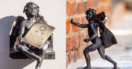 Nowe aniołki dbają o wzrok i podtrzymują Krzywą Wieżę [fotorelacja]