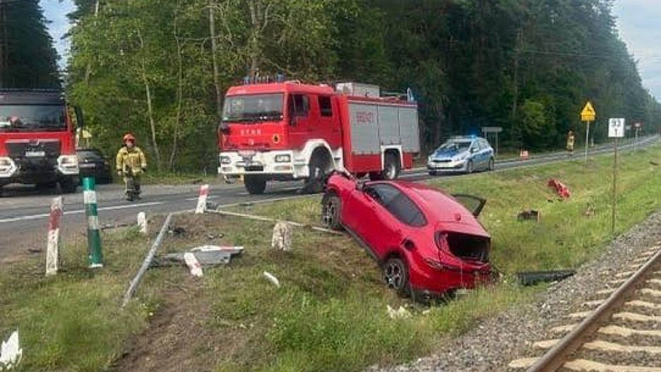 Zderzenie szynobusu z autem osobowym