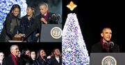 Obama z rodziną ostatni raz zapalili światełka na choince przed Białym Domem (ZDJĘCIA)
