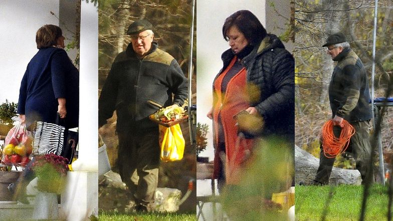 Komorowscy doglądają działki