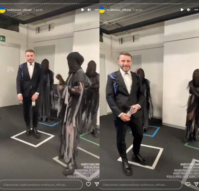 Krystian Ochman przed wyjściem na scenę