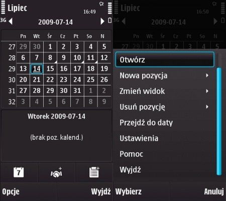 Nokia N97: Jak korzystać  z kalendarza? 3