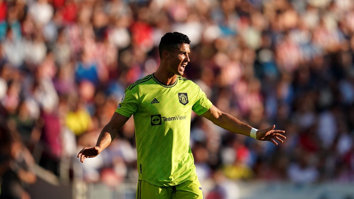 Manchester United's Cristiano Ronaldo during the Premier League match at the Gtech Community Stadium, Brentford. Picture date: Saturday August 13, 2022. (Photo by John Walton/PA Images via Getty Images)