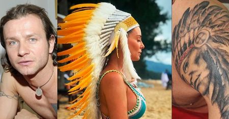 Małgosia Rozenek przebrała się za tatuaż Radka? "Indiańskie powitanie Nowego Roku" (FOTO)