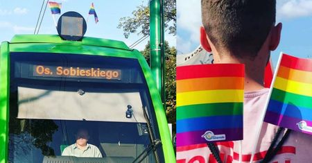 Motorniczy z Poznania ODMÓWIŁ prowadzenia tramwaju. Wszystko przez... tęczową flagę