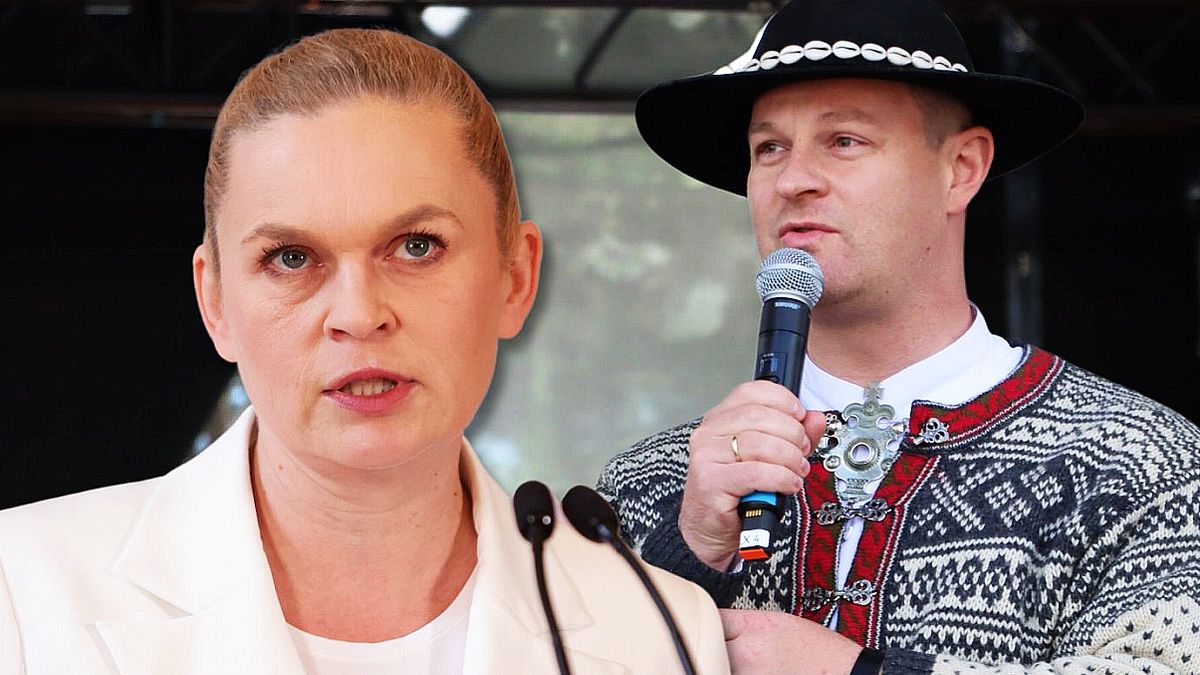 Ministra edukacji Barbara Nowacka i burmistrz Czarnego Dunajca