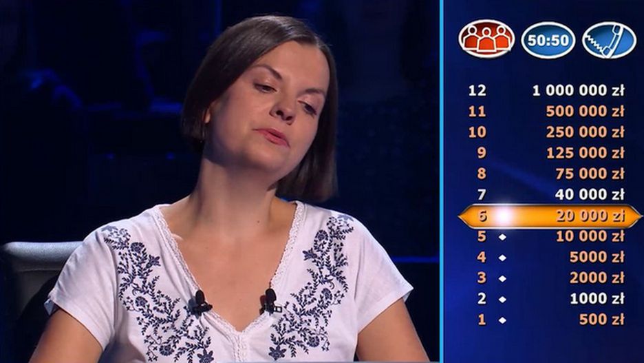 Uczestniczka "Milionerów"