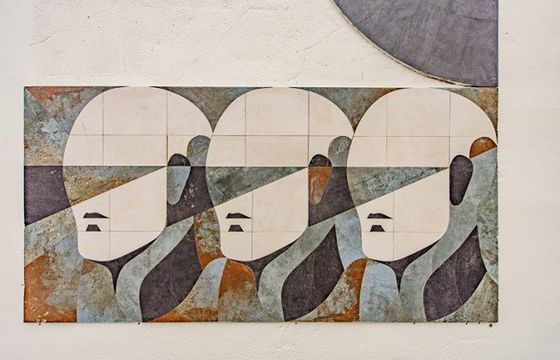 Ceramiczna instalacja od Ceramiki Paradyż w Centrum Łodzi