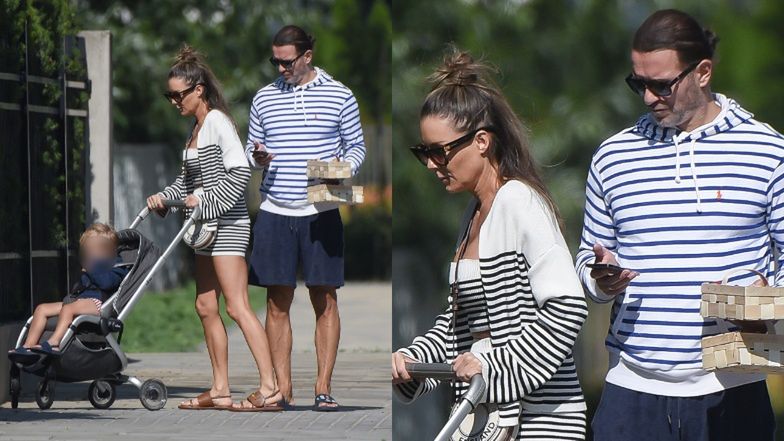 Małgorzata Rozenek i Radosław Majdan spacerują z synem