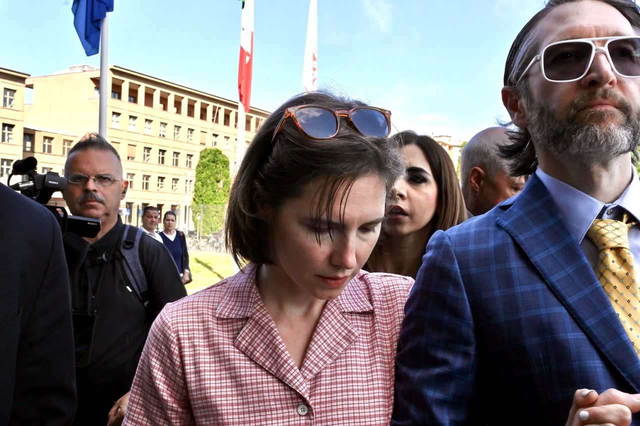 Amanda Knox in court in Florence.