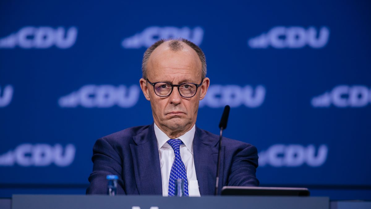 STUTTGART, GERMANY - FEBRUARY 20: German Chancellor and leader of the Christian Democratic Union (CDU) Friedrich Merz attends at the 38th CDU federal party congress on February 20, 2026 in Stuttgart, Germany. The congress is taking place as the CDU faces five challenging state elections this year, including two in eastern Germany where it is so far trailing the far-right AfD in polls. (Photo by Thomas Niedermueller/Getty Images)