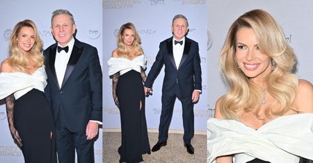 Izabela Janachowska ze starszym o 27 lat mężem u boku oślepiają śnieżnobiałymi uśmiechami na Balu Fundacji TVN (ZDJĘCIA)
